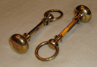 Antique Georgian brass entrance door handle with ring pull and door knob External/Internal 